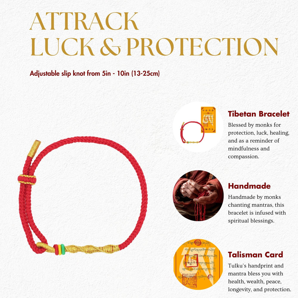 
                  
                    Buddha Blessed Red String Bracelet - Red & Yellow for Protection
                  
                