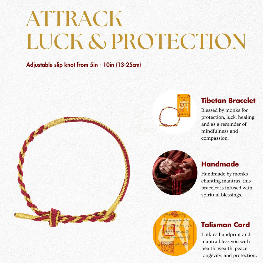 
                  
                    Buddha Blessed Red String Bracelet - Dark Red for Love
                  
                