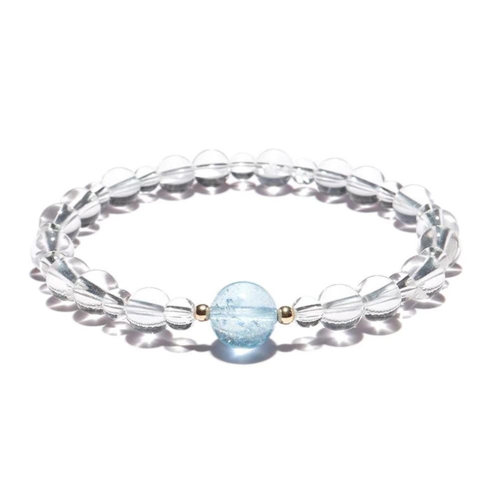 Radiant Joy - Clear Quartz & Aquamarine Bracelet