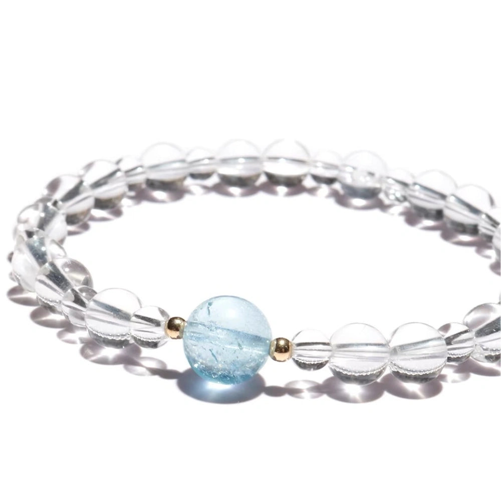 
                  
                    Radiant Joy - Clear Quartz & Aquamarine Bracelet
                  
                