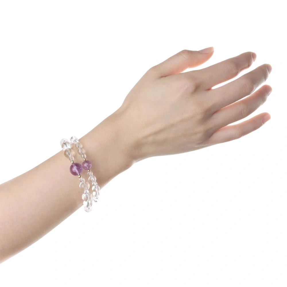 
                  
                    Dream Weaver - Clear Quartz & Amethyst Bracelet
                  
                