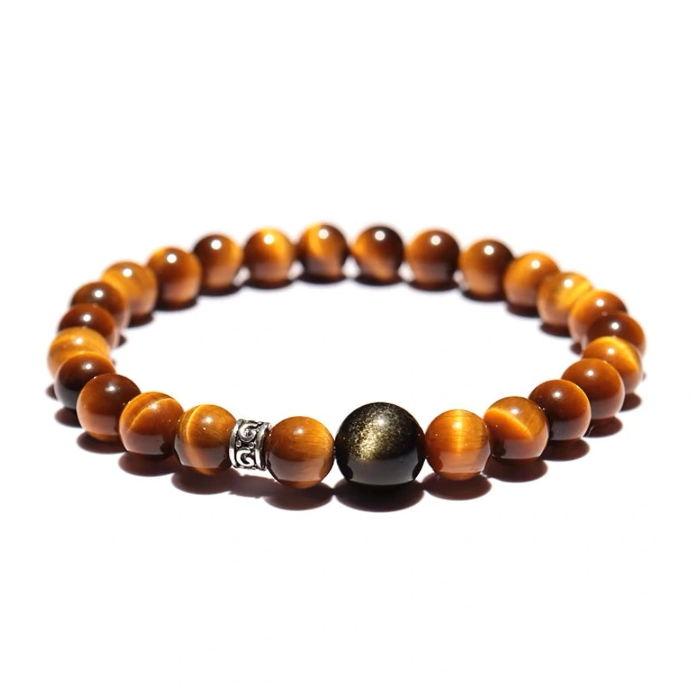 Warrior’s Path - Obsidian and Tiger Eye Bracelet