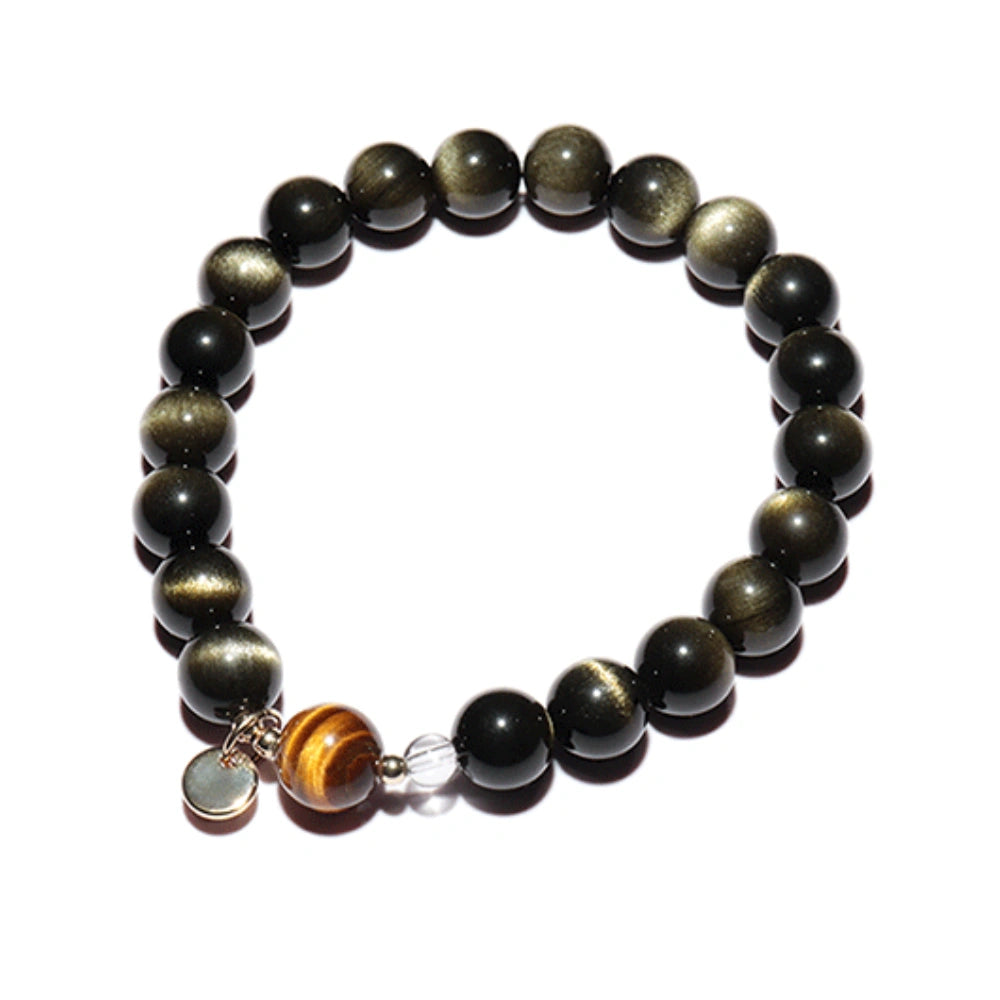 
                  
                    Guardian's Resolve-  Obsidian & Tiger Eye Charm Bracelet
                  
                