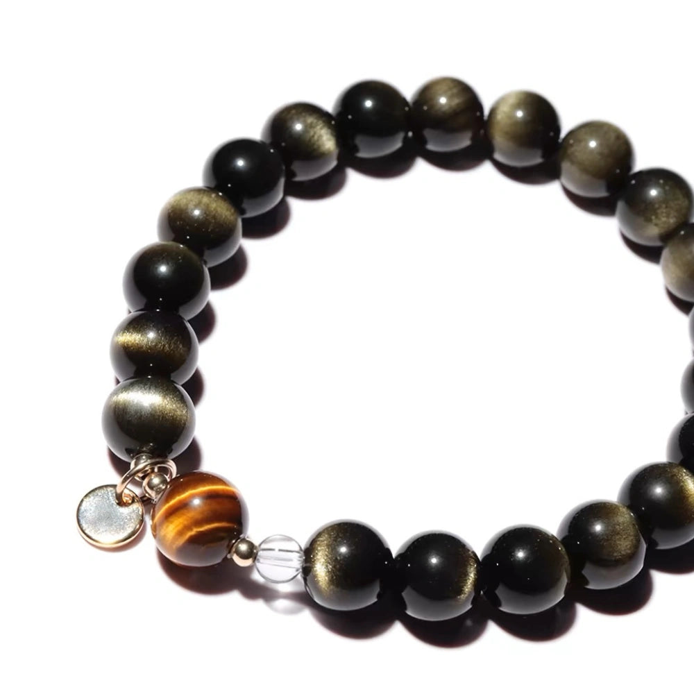 
                  
                    Guardian's Resolve-  Obsidian & Tiger Eye Charm Bracelet
                  
                