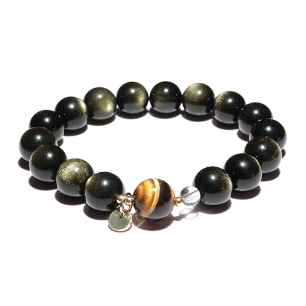 
                  
                    Guardian's Resolve-  Obsidian & Tiger Eye Charm Bracelet
                  
                