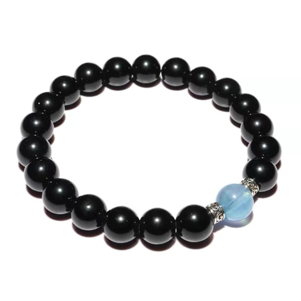 
                  
                    Gentle Warrior - Obsidian & Aquamarine Bracelet
                  
                