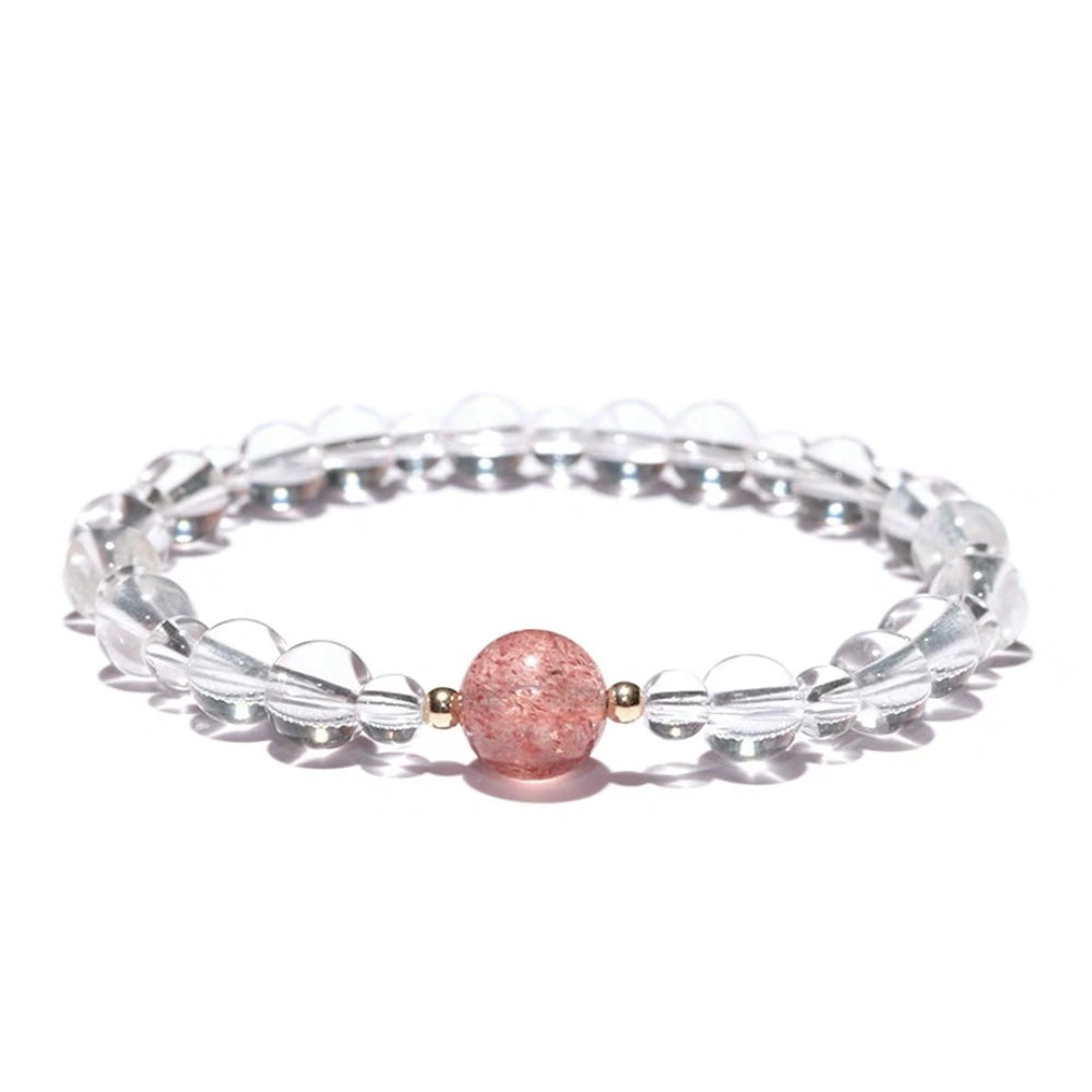 Radiant Heart - Clear Quartz & Rose Quartz Bracelet