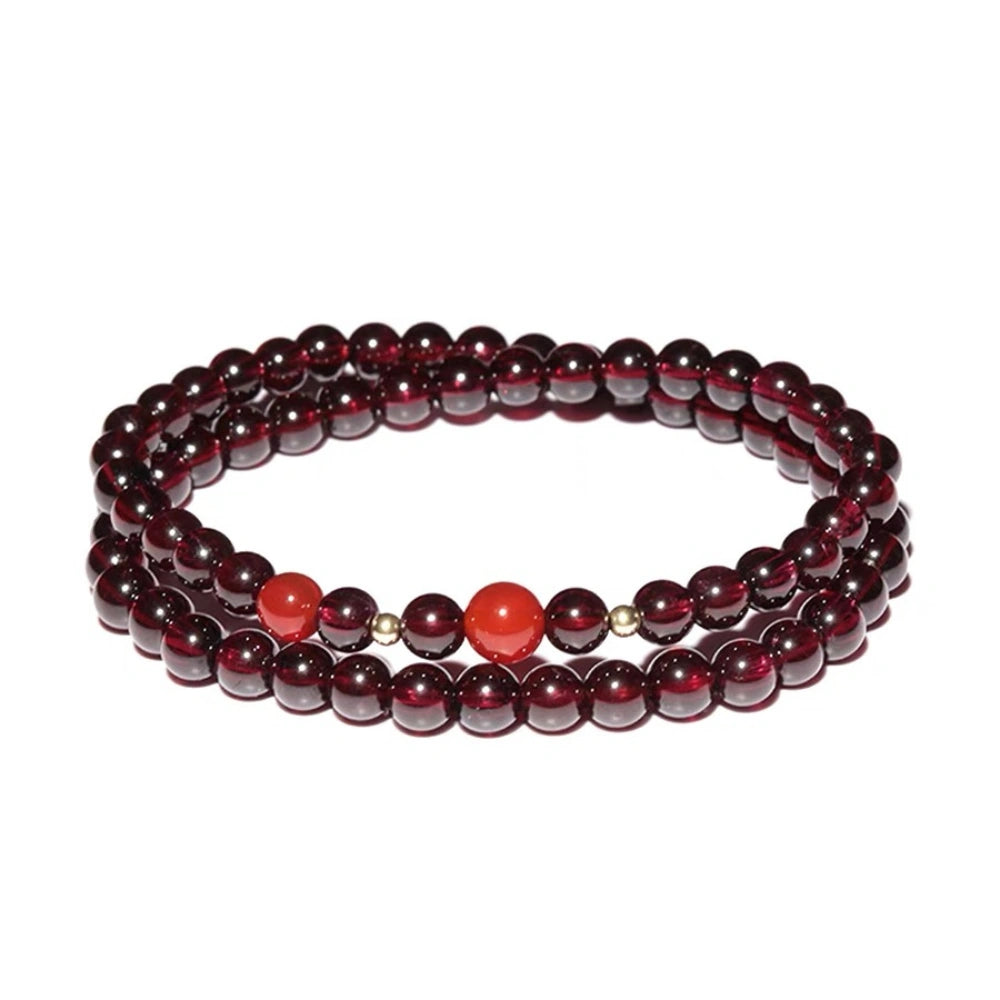 Guardian's Grace - Garnet & Red Agate Bracelet