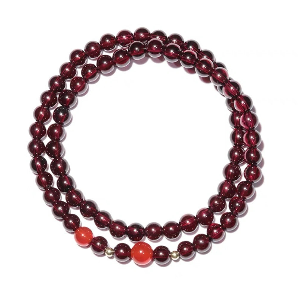 
                  
                    Guardian's Grace - Garnet & Red Agate Bracelet
                  
                