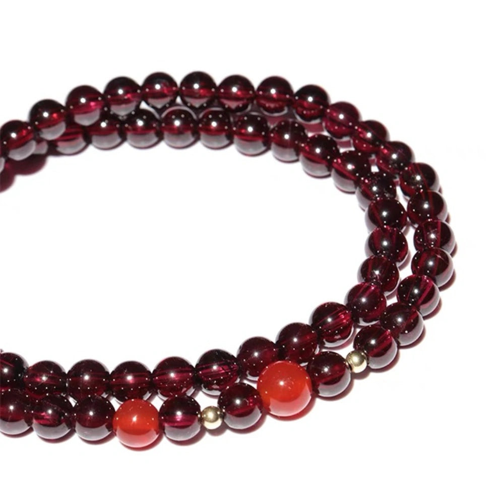 
                  
                    Guardian's Grace - Garnet & Red Agate Bracelet
                  
                