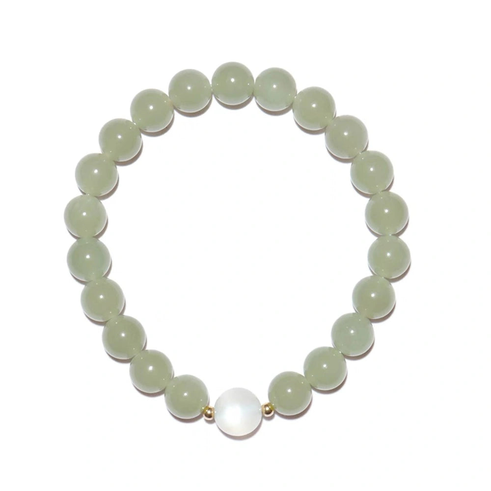 Ethereal Grace - Jade & Moonstone Bracelet