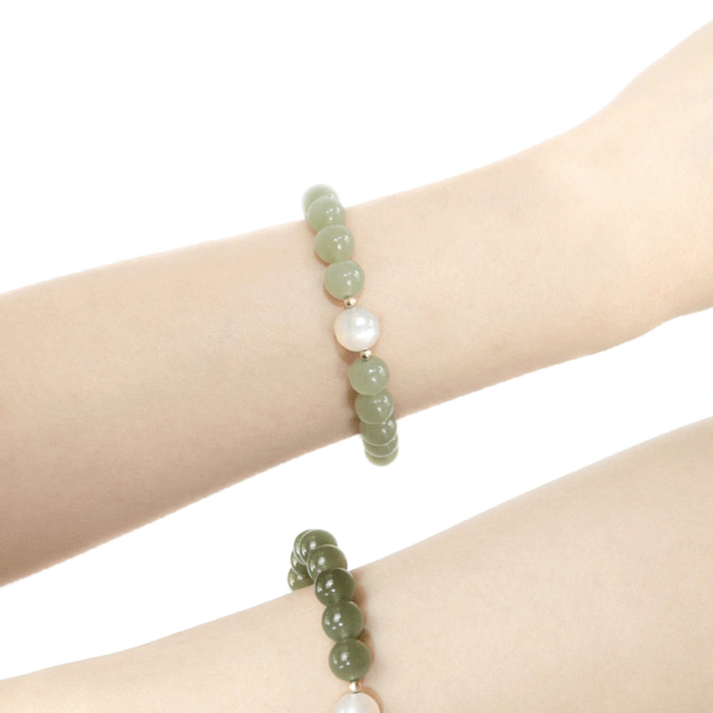 
                  
                    Ethereal Grace - Jade & Moonstone Bracelet
                  
                