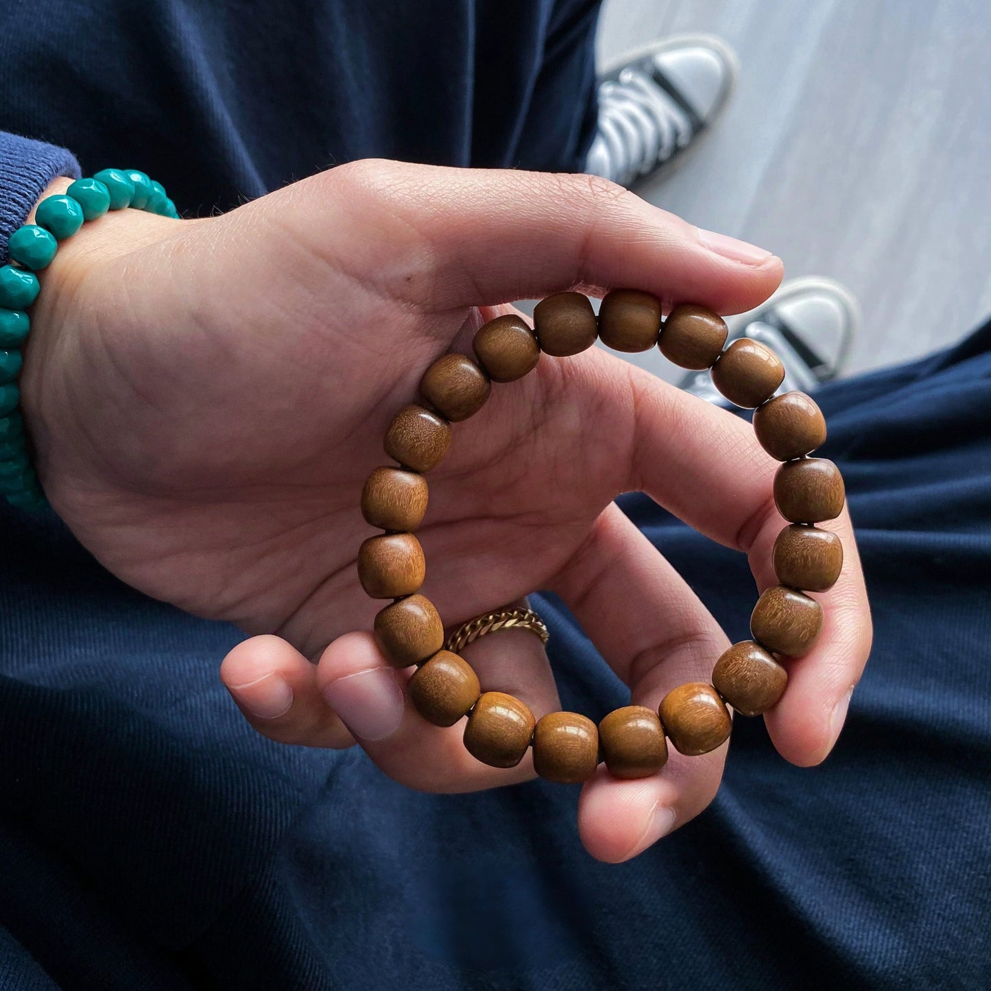 
                  
                    Aged Sandalwood Bracelet - Timeless Serenity
                  
                