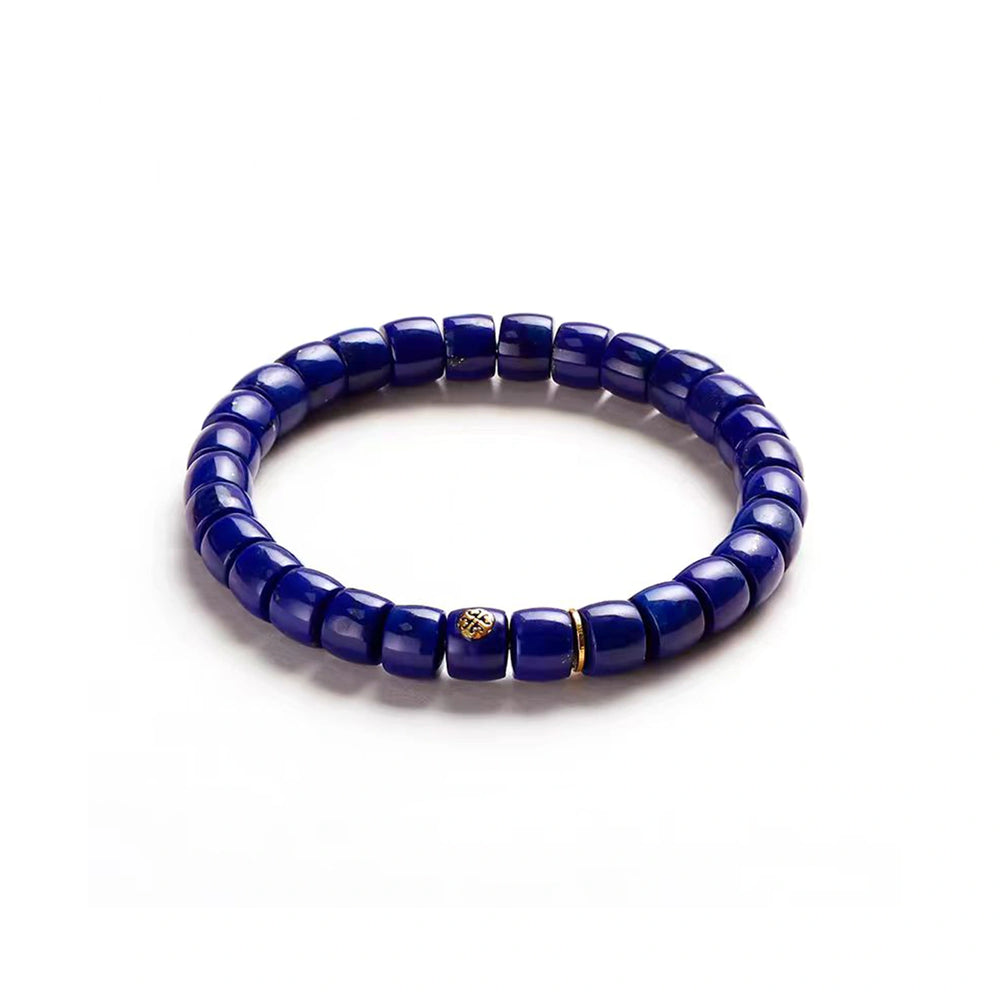 Natural Lapis Lazuli & Gold Vajra Wisdom Bracelet