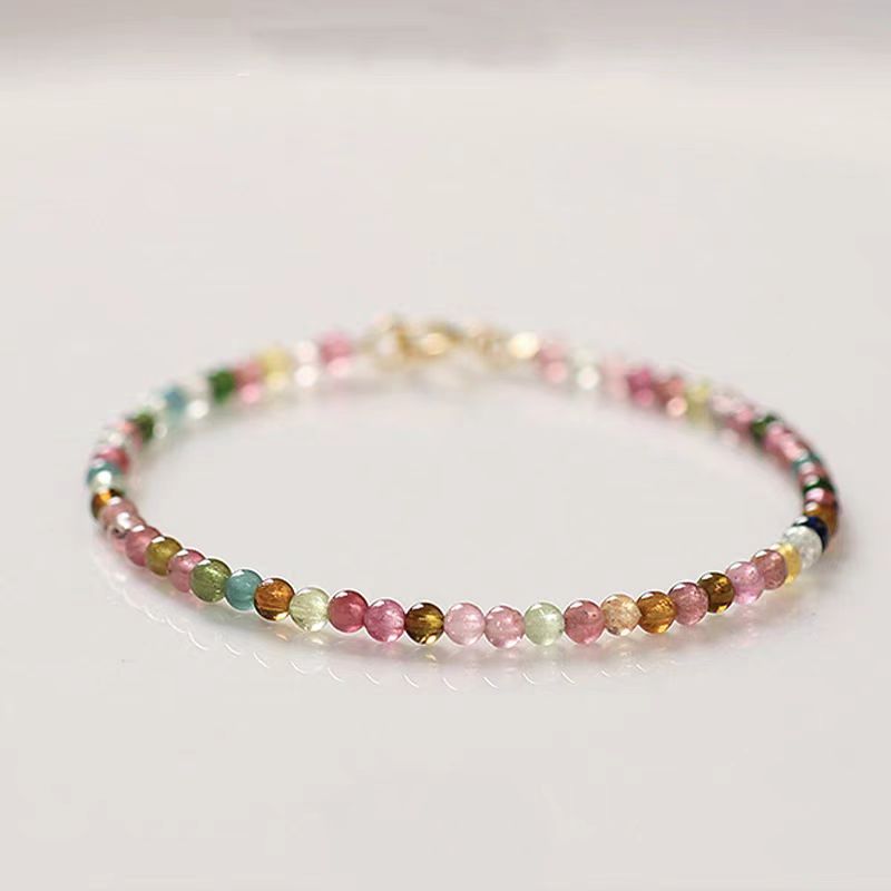 
                  
                    Natural Rainbow Tourmaline Bracelet - Mindful Stones
                  
                